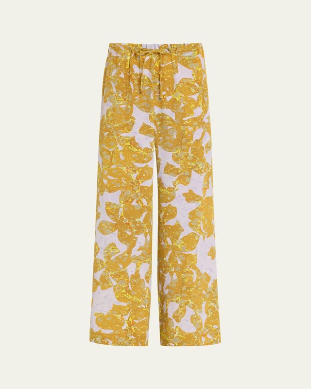 Puvis Printed Straight Leg Long Pants